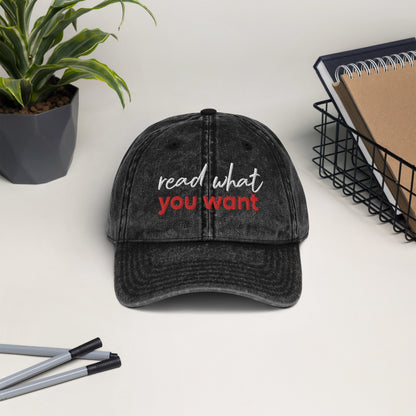 Read What You Want Trope Vintage Hat